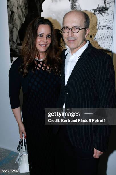 Of Sonia Rykiel, Jean-Marc Loubier and his wife Hedieh attend the Cocktail Party for the "Marie-Agnes Gillot by Koto Bolofo for Numero Magazine"...