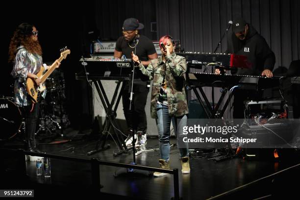 And Rapsody perform onstage during the "Future of Film" during the 2018 Tribeca Film Festival at Spring Studios on April 25, 2018 in New York City.
