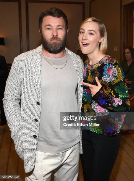 Director Joel Edgerton and actor Saoirse Ronan attend the CinemaCon 2018- Focus Features Presentation at Caesars Palace during CinemaCon, the...