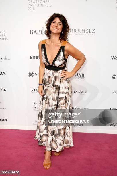 Marlene Lufen attends the Duftstars at Flughafen Tempelhof on April 25, 2018 in Berlin, Germany.