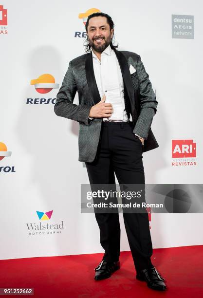 Rafael Amargo attends the ARI Awards photocall 2018 on April 25, 2018 in Madrid, Spain.