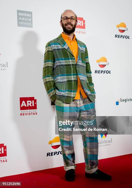 Tristan Ramirez attends the ARI Awards photocall 2018 on April 25, 2018 in Madrid, Spain.