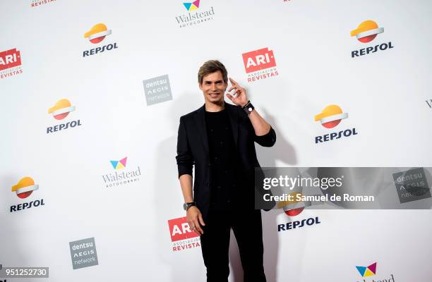 Carlos Baute attends the ARI Awards photocall 2018 on April 25, 2018 in Madrid, Spain.