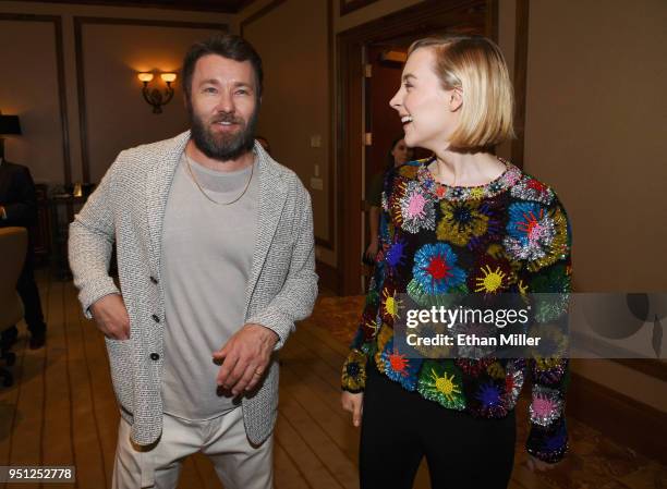 Director Joel Edgerton and actor Saoirse Ronan attend the CinemaCon 2018- Focus Features Presentation at Caesars Palace during CinemaCon, the...