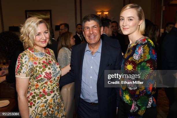 Director Josie Rourke, Chairman, Universal Filmed Entertainment Group, Jeff Shell and actor Saoirse Ronan attend the CinemaCon 2018- Focus Features...