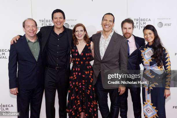 Bill Camp, Chaske Spencer, Susanna White, Michael Greyeyes and Rulan Tangen attends the Screening of "Woman Walks Ahead" - 2018 Tribeca Film Festival...