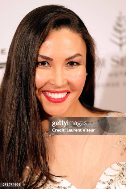 Gulshat Uzenbaeva attends "Global Gift Gala Paris 2018 at Four Seasons Hotel George V on April 25, 2018 in Paris, France.