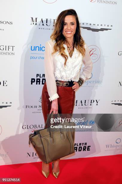 Capucine Anav attends "Global Gift Gala Paris 2018 at Four Seasons Hotel George V on April 25, 2018 in Paris, France.