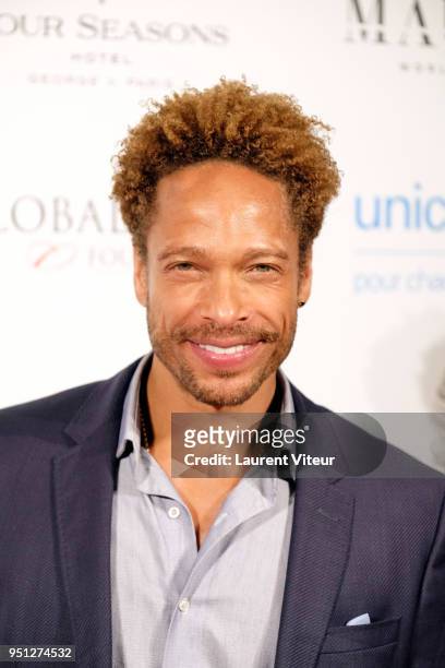 Gary Dourdan attends "Global Gift Gala Paris 2018 at Four Seasons Hotel George V on April 25, 2018 in Paris, France.