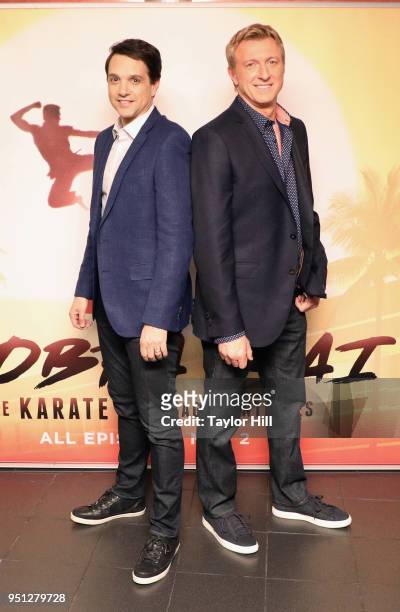 Ralph Macchio and William Zabka surprise fans at a special screening of YouTube Red Original Series "Cobra Kai" on April 25, 2018 in New York City.