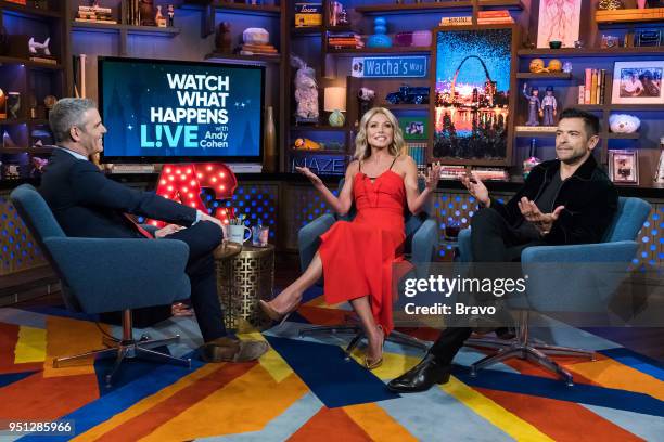 Pictured : Andy Cohen, Kelly Ripa and Mark Consuelos --