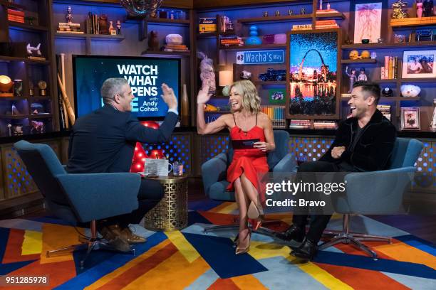 Pictured : Andy Cohen, Kelly Ripa and Mark Consuelos --