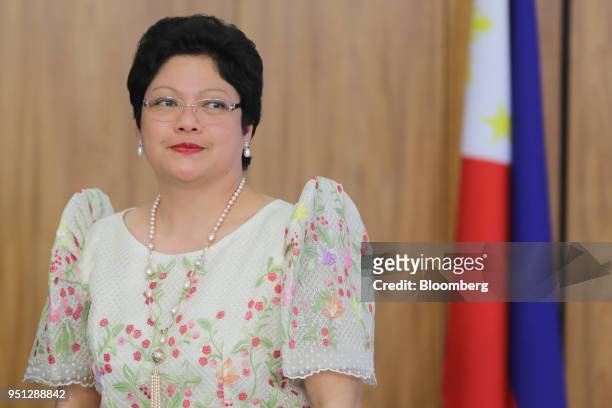Marichu Mauro, Philippines's ambassador to Brazil, stands during a ceremony of accreditation at the Planalto Palace in Brasilia, Brazil, on...