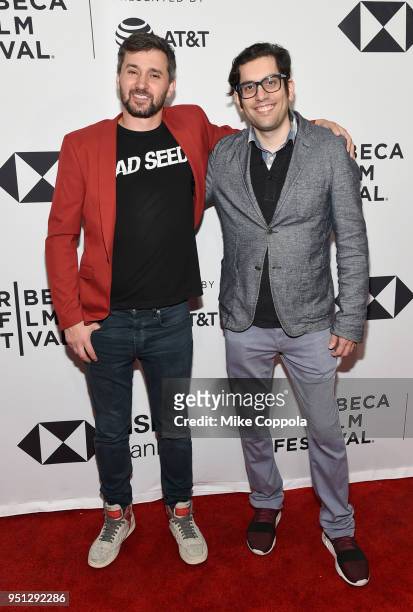 Chris Perkel and Arbi Pedrossian attend the screening of "Phenoms: Goalkeepers" during the 2018 Tribeca Film Festival at SVA Theatre on April 25,...
