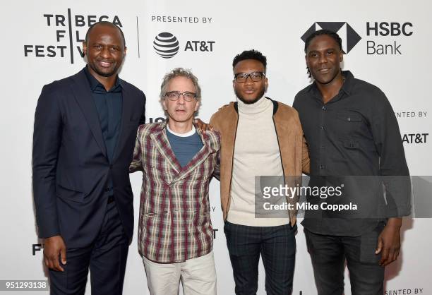 Patrick Vieira, David Worthen Brooks, Rodney Wallace and Mario Melchiot attend the screening of "Phenoms: Goalkeepers" during the 2018 Tribeca Film...