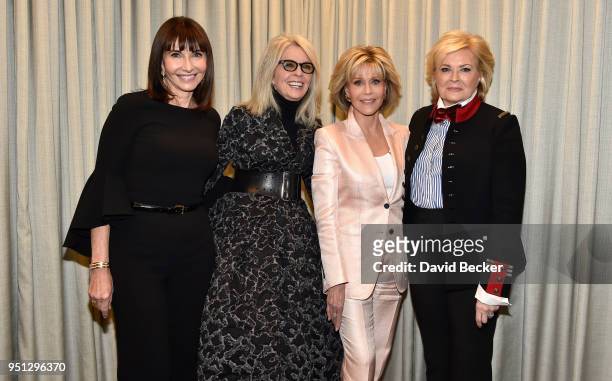 Actresses Mary Steenburgen, Diane Keaton, Jane Fonda and Candice Bergen attend Paramount Pictures Presentation at 2018 CinemaCon at The Colosseum at...