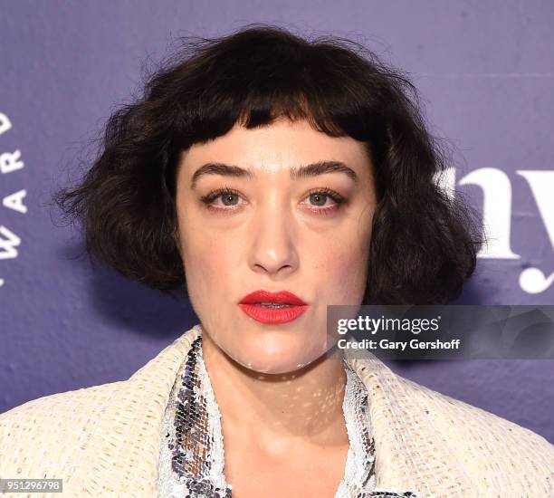 Board Member actress Mia Moretti attends the Housing Works' Groundbreaker Awards at Metropolitan Pavilion on April 25, 2018 in New York City.