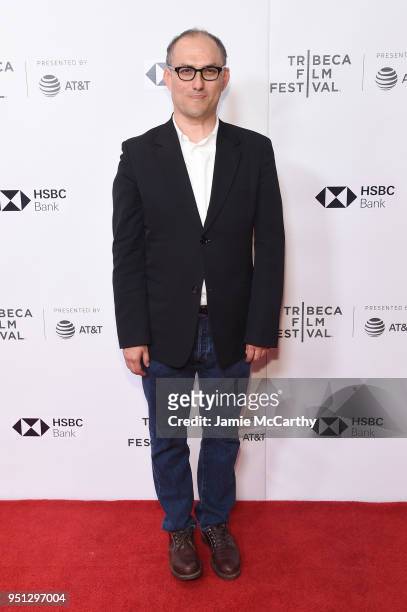 Stephen Nomura Schible attends the screening of "Ryuichi Sakamoto: Coda" during the 2018 Tribeca Film Festival at Cinepolis Chelsea on April 25, 2018...