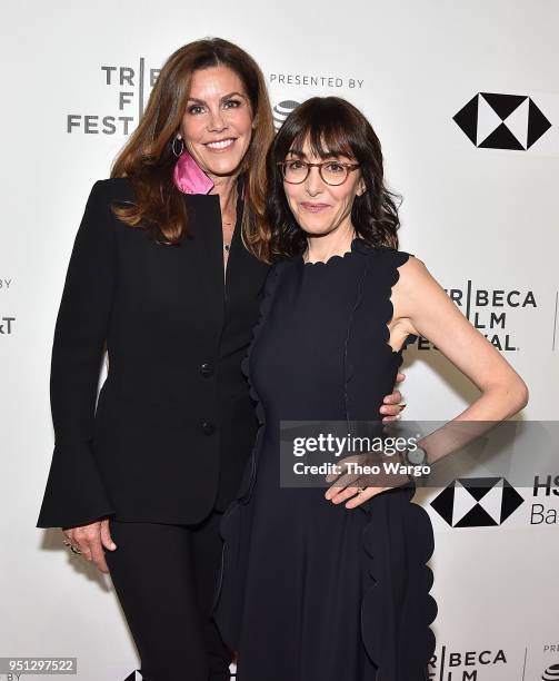 Cristian Crocker and Andrea Nevins attend "Tiny Shoulders: Rethinking Barbie" - 2018 Tribeca Film Festival at Spring Studios on April 25, 2018 in New...