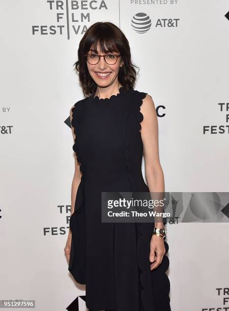 Andrea Nevins attends "Tiny Shoulders: Rethinking Barbie" - 2018 Tribeca Film Festival at Spring Studios on April 25, 2018 in New York City.