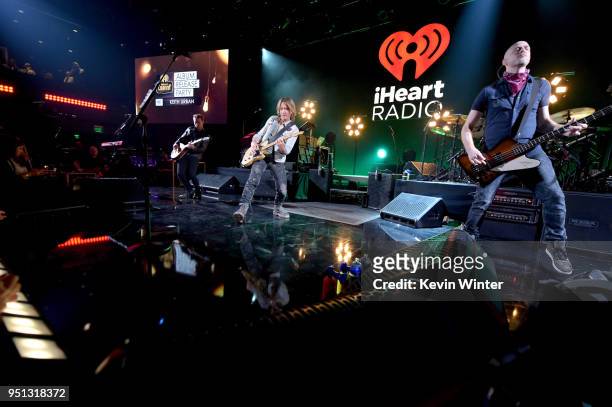 Keith Urban performs on stage at the iHeartCountry Album Release Party with Keith Urban at iHeartRadio Theater on April 25, 2018 in Burbank,...