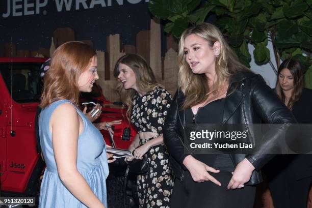 Emma Cline and Hunter McGrady attend Rolling Stone Celebrates "The New Classics" at Highline Stages on April 25, 2018 in New York City.