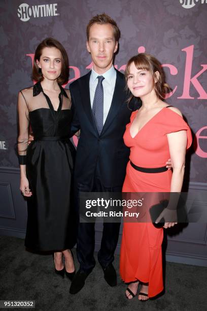 Allison Williams, Benedict Cumberbatch, and Jennifer Jason Leigh attend the premiere of Showtime's 'Patrick Melrose' at Linwood Dunn Theater on April...