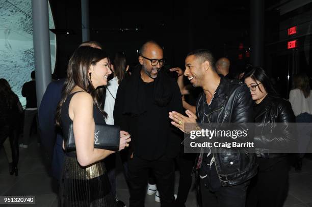 Alicia Goldstein and Ryan Leslie attend the opening of The XI Gallery With Bjarke Ingels, Es Devlin and Helene & Ziel Feldman on April 25, 2018 in...