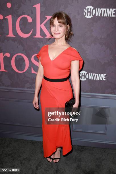 Jennifer Jason Leigh attends the premiere of Showtime's 'Patrick Melrose' at Linwood Dunn Theater on April 25, 2018 in Los Angeles, California.