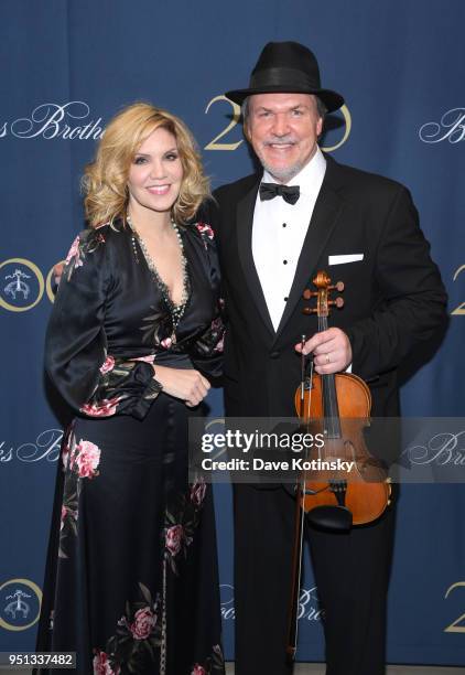 Alison Krauss and Mark O'Connor attend the Brooks Brothers Bicentennial Celebration at Jazz At Lincoln Center on April 25, 2018 in New York City.