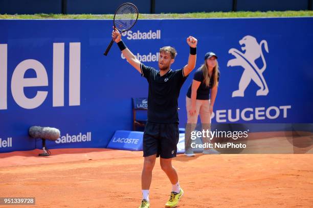 Martin Klizan against Novak Djokovic during the Barcelona Open Banc Sabadell, on 25th April 2018 in Barcelona, Spain. --