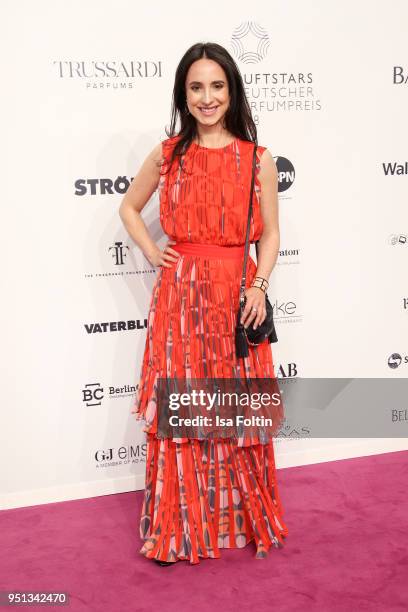 German actress Stephanie Stumph during the Duftstars at Flughafen Tempelhof on April 25, 2018 in Berlin, Germany.