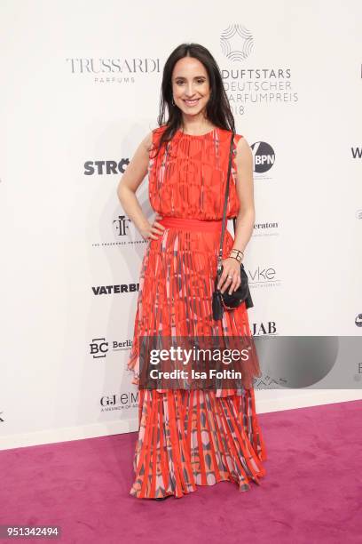 German actress Stephanie Stumph during the Duftstars at Flughafen Tempelhof on April 25, 2018 in Berlin, Germany.