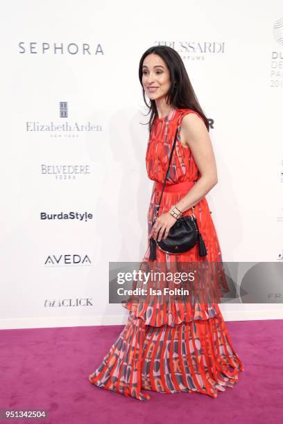 German actress Stephanie Stumph during the Duftstars at Flughafen Tempelhof on April 25, 2018 in Berlin, Germany.