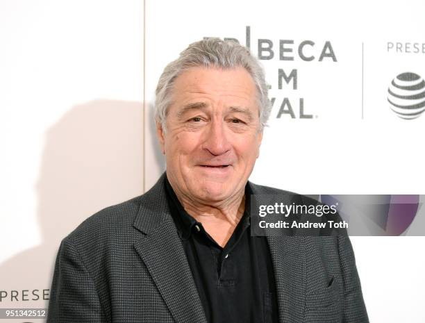 Robert De Niro attends the DIRECTTV Premiere Of "Women Walks Ahead" At 2018 Tribeca Film Festival on April 25, 2018 in New York City.