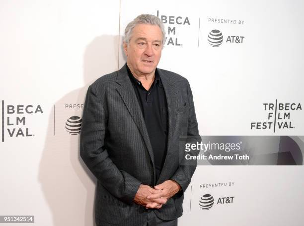 Robert De Niro attends the DIRECTTV Premiere Of "Women Walks Ahead" At 2018 Tribeca Film Festival on April 25, 2018 in New York City.