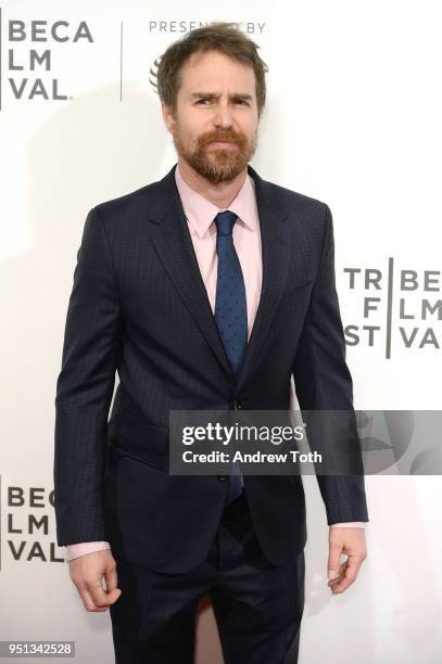 Sam Rockwell attends the DIRECTTV Premiere Of "Women Walks Ahead" At 2018 Tribeca Film Festival on April 25, 2018 in New York City.