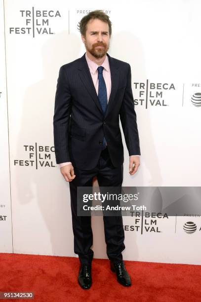 Sam Rockwell attends the DIRECTTV Premiere Of "Women Walks Ahead" At 2018 Tribeca Film Festival on April 25, 2018 in New York City.