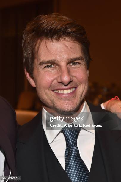 Actor Tom Cruise attends the 2018 Will Rogers Pioneer of the Year Dinner Honoring Tom Cruise at Caesars Palace during CinemaCon, the official...