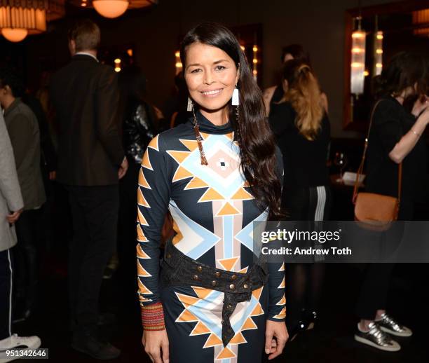 Actor Rulan Tangen attends the DIRECTTV Premiere Of "Women Walks Ahead" At 2018 Tribeca Film Festival on April 25, 2018 in New York City.