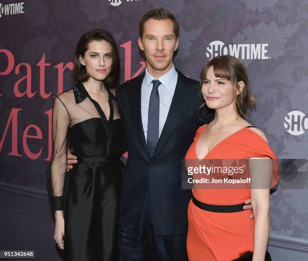 Allison Williams, Benedict Cumberbatch and Jennifer Jason Leigh attend the premiere of Showtime's "Patrick Melrose" at Linwood Dunn Theater on April...
