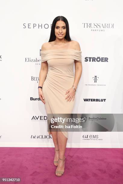 Influencer Lamiya Slimani during the Duftstars at Flughafen Tempelhof on April 25, 2018 in Berlin, Germany.