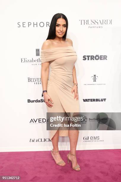 Influencer Lamiya Slimani during the Duftstars at Flughafen Tempelhof on April 25, 2018 in Berlin, Germany.