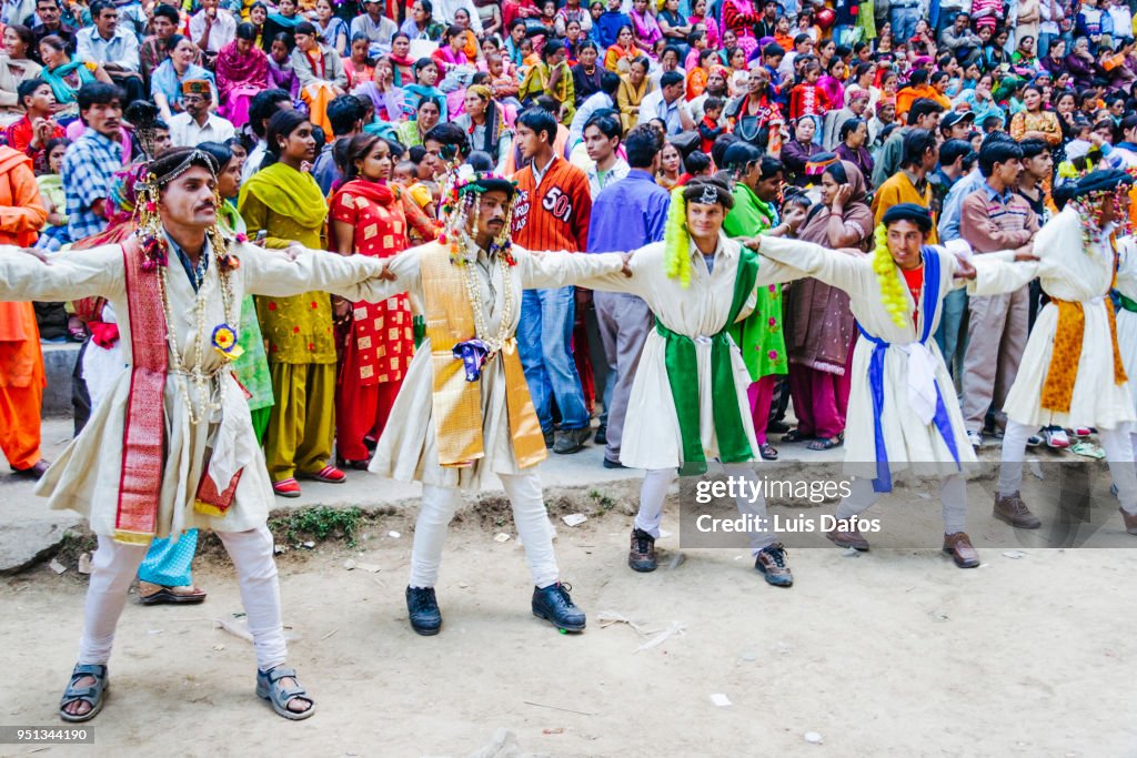 Nati dancers at the Hadimba Devi festival in Manali