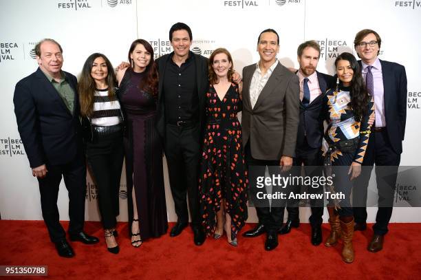 Bill Camp, Chaske Spencer, Erika Olde, Susanna White, Michael Greyeyes and Rulan Tangen attend the DIRECTTV Premiere Of "Women Walks Ahead" At 2018...