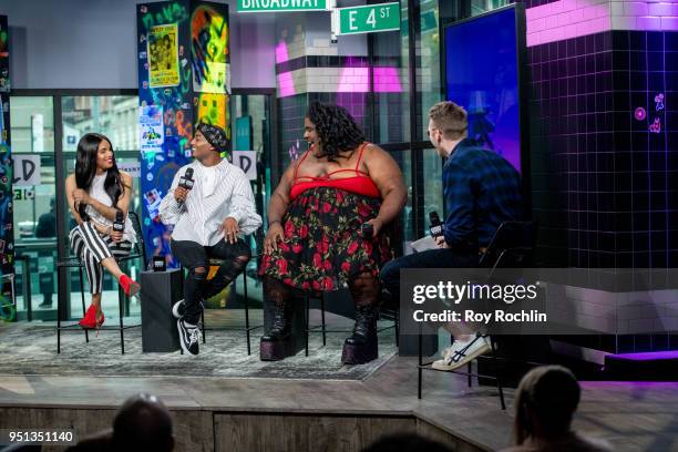 Tati 007, Alex Mugler and Precious Ebony discuss "My House" with the Build Series at Build Studio on April 25, 2018 in New York City.