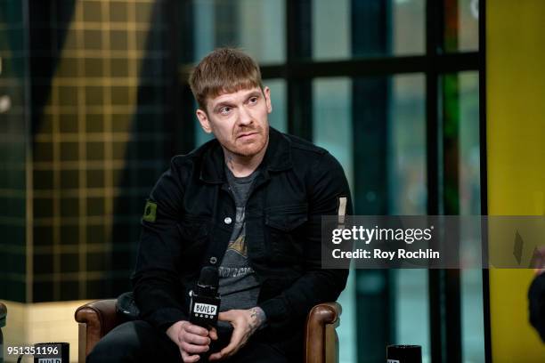 Brent Smith of Shinedown discusses "Attention Attention" with the Build Series at Build Studio on April 25, 2018 in New York City.