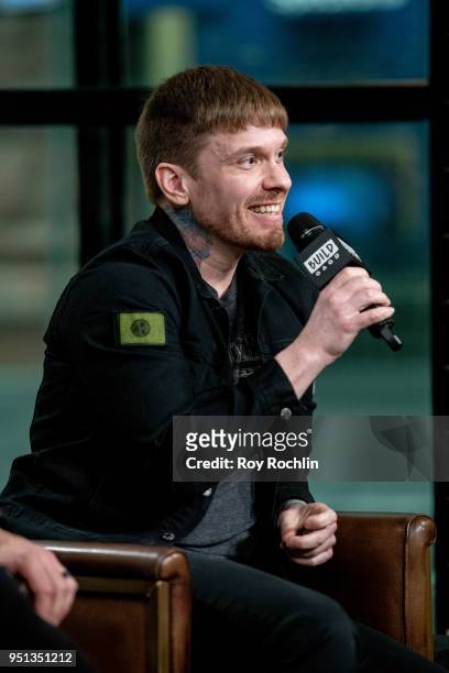 Brent Smith of Shinedown discusses "Attention Attention" with the Build Series at Build Studio on April 25, 2018 in New York City.