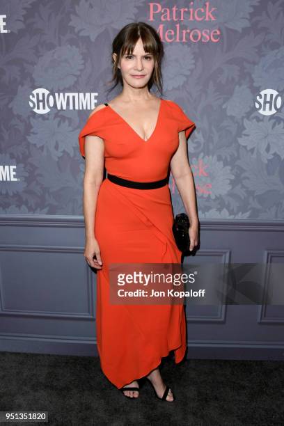 Jennifer Jason Leigh attends the premiere of Showtime's 'Patrick Melrose' at Linwood Dunn Theater on April 25, 2018 in Los Angeles, California.