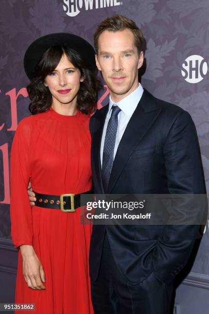Sophie Hunter and Benedict Cumberbatch attend the premiere of Showtime's 'Patrick Melrose' at Linwood Dunn Theater on April 25, 2018 in Los Angeles,...
